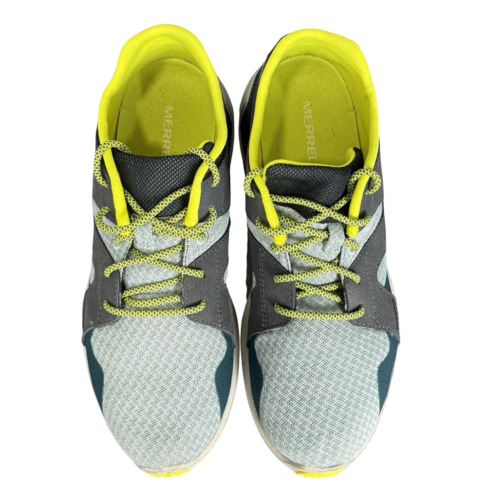 Merrell 1six8 Womens 8.5 Mesh Running Shoes Blue‎ Neon Yellow Sneaker - Picture 3 of 11